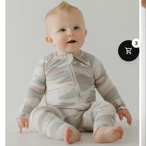 Forever French Baby Camo Bamboo Zipper Sleeper